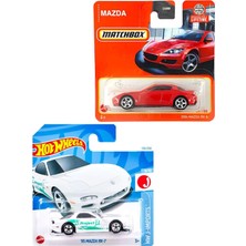 Hot Wheels 2 Araç Mazda Set - Hot Wheels Rx-7 & Matchbox Rx-8 (1/64), Oyuncak Araba