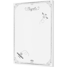 The Mia Beyaz Magnet Panosu 70 x 50 Cm İç ve Dış Mekan Kullanımına Uygun Paslanmaz