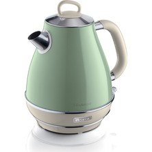 Ariete Vintage 1.7 Litre Çelik Kettle Yeşil Otomatik Kapanma Özelliği ile Şık Tasarım