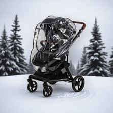 Tois Baby Beyaz Fermuarlı Fitalatsız Bebek Arabası Yağmurluğu %100 PVC Malzeme ile Dayanıklı