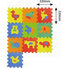 Sun Ta Toys 10 Parça Hayvanlar Eva Puzzle Oyun Matı 1+ Yaş Eğlenceli Tasarım ile Zeka Geliştirici