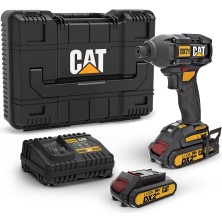 Cat DX71 18VOLT 2.0AH Li-Ion Çift Akülü 215NM Kömürsüz Profesyonel Şarjlı Darbeli Tornavida