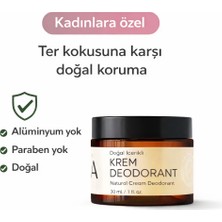 Gaia Organic Kadınlara Özel Doğal Krem Deodorant 30 ml Pudrasız Kötü Ter Kokusuna Karşı Koruma