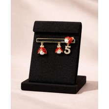 Mdm Style Uğur Böceği Figürlü Taşlı Broş