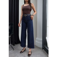 Esra Helvacı Kemerli Geniş Paça Jean