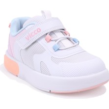 Vicco Babil 346P26Y130 Beyaz Pembe Ortopedik Günlük Işıklı  Kız Çocuk Spor Ayakkabı