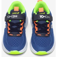 Tonny Black Çocuk Unisex Lacivert Sarı Rahat Kalıp Nefes Alabilen Cırtlı Bağcıklı Sneaker