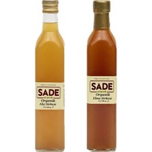 Sade Organik Alıç Sirkesi ve Elma Sirkesi 500 gr Türkiye Menşeli Aromalı Doğal Ürünler