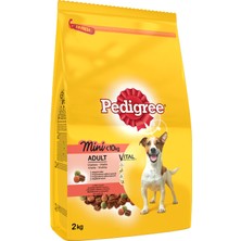 Pedigree Küçük Cins Biftekli ve Sebzeli Kuru Köpek Maması 2 Kg Yetişkin Köpekler İçin Vitalite Desteği