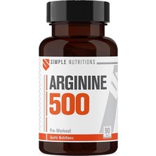 Simple Nutritions Arginine 500 mg 90 Tablet Pre-Workout İçin Etkili Sporcu Besini