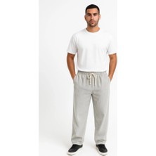 Erkek Fitilli Kadife Cepli Buggy Pantolon Oversize Rahat Kalıp - Gri