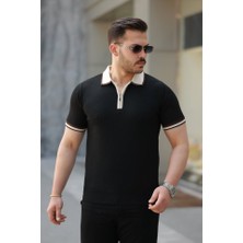 Erkek Renkli Yaka Kısa Kollu Tişört