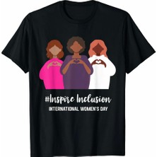 8 Mart Dünya Kadınlar Günü Için Özel Baskılı T-Shirt - Siyah