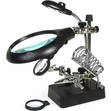 Sline Mg16129c Masa Üstü Ledli Mini Büyüteç Havya Stand Pcb Tutucu