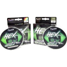 Fujin Hex Braid 8x 150MT 0.08 mm Kalınlık 3.6 kg Çekeri Moss Green PE İp Misina