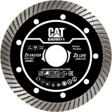 Cat DA09011 115MM Profesyonel Beton, Tuğla, Parke Taşı Elmas Kesme Diski (Turbo Kanallı Kenar)
