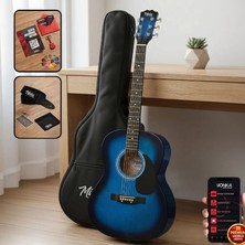 Midex RG-530BL Kaliteli Mavi 40 İnç Akustik Gitar Seti 4/4 Yetişkin