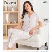 F.k Pamuklu Fiyonklu Ribanalı Kadın Pijama Takımı