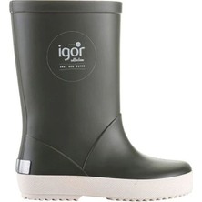 Igor Splash Nautico Kaki Çocuk Haki Yağmur Çizmesi Silikon/Plastik Malzeme ile Suya Dayanıklı