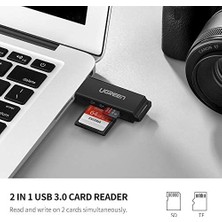 USB 3.0 Sd ve Micro Sd Kart Okuyucu, Siyah