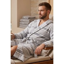 Daylife %100 Pamuk Gri Bornoz – Unisex, Yüksek Emiciliğe Sahip, Yumuşak Dokulu, Lüks Spa ve Otel Tipi Bornoz