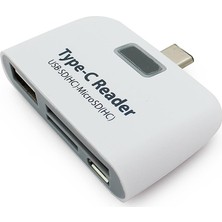 Alfais 4941 Type C Usb 3.1 Kart Okuyucu Micro Usb Sd Card Reader Çevirici Hızlı Aktarım İçin