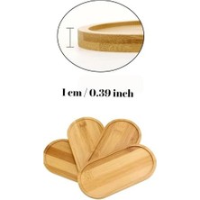 Bambu Yağdanlık Altlığı Sunumluk Şık ve Dayanıklı Ahşap Tepsi (Oval)