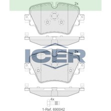 Icer 182216 Ön Fren Balatası Bmw F40 G20 G30 F90 F48 F39 G01 G02 Mini F54 F60 Uyumlu