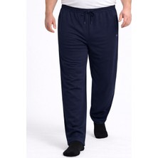 Battal Moda Battalmoda Erkek Büyük Beden Lacivert Iki Iplik Cep Fermuarlı Eşofman Altı 3xl-4xl-5xl-6xl-7xl-8xl