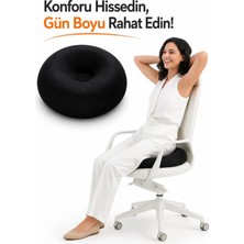 Kırlent Ev Visco Ortopedik Oturma Simidi – Ağrı Karşıtı Destek Yastığı – Hemoroid Oturma Minderi