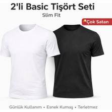 Plus Scorpion Erkek Basic Tişört Slim Fit Bisiklet Yaka Pamuk Likralı Günlük Kullanım