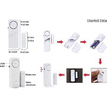 RB-KP44 Kapı Pencere Alarmı - Uzaktan Kumanda Pilli - Hırsız Alarm Sistemi Piller Hariç