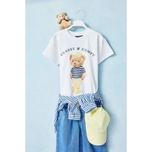 DeFacto Regular Fıt Ayı Baskılı Kısa Kollu Tişört Erkek BEBEK H2834A526SM