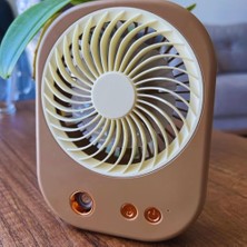 Fan Masaüstü Vantilatör Klima, USB Buharlı ve Rgb Işıklı Mini Vantilatör, Soğuk Buharlı Serinletici 1200MAH Ister Ayaklı Ister Asmalı (3 Kademe Güç,buharlı ve Rgb Işıklı)
