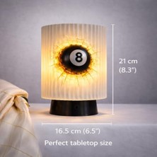 Gece Lambası -8 Ball Dekoratif Lamba, Genç Oda, Özel Hediye