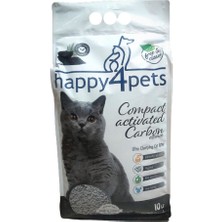 Happy Pet Happy4Pets Topaklaşan Kedi Kumu 10 lt Kokusuz İnce Taneli Aktif Karbon Özelliğiyle