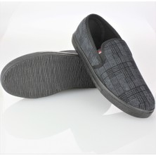 Comfort Bay Unisex Yazlık Keten Ayakkabı Siyah Desenli Düz Tabanlı Rahat Tasarım