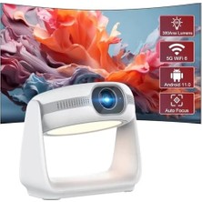 Otomatik Focus Yüksek Lümen Tam Yüksek Çözünürlüklü 3D Desteği LCD Wifi Bluetooth 4K Projeksiyon Cihazı