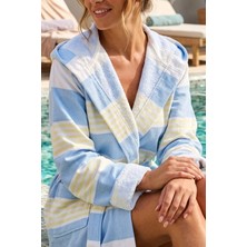 Daylife %100 Pamuk Gri Bornoz – Unisex, Yüksek Emiciliğe Sahip, Yumuşak Dokulu, Lüks Spa ve Otel Tipi Bornoz