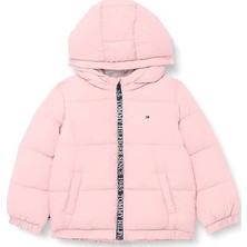 Tommy Jeans Puffer Pembe Kapüşonlu Bebek Mont
