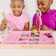 Adoz Shopping & Doug 14940 Ahşap Mıknatıslı Giydirme Abby ile Emma