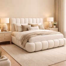 Mersanto Meryem Bazalı Yatak Seti – Modern Sandıklı Depolamalı Çift Kişilik Yatak