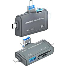 7in1 Micro Usb, Type C, Iphone 15, 14, 13, 12, 11 Pro,pro Max Uyumlu, Multi, Kart Okuyucu, Otg, Sd Tf USB Dönüştürücü