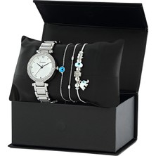 Forentina Kadın Kol Saati ve Bileklik Seti Metal Beyaz Kasa PS157900TR