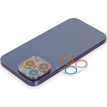 Esranın Dünyası  Iphone 13 Pro Renkli Kamera Lens Koruma Cam - Pembe-Mi