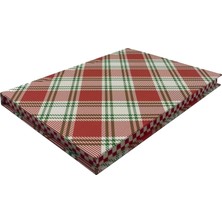 Adoz Shopping Baklava Ekose Desenli Çizgisiz Defter