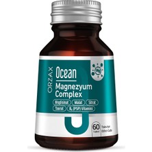 Ocean Magnezyum Complex — Bisglisinat - Malat - Sitrat - Taurat & B6 (P5P) Vitamini 60 Tablet