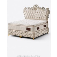 Mersanto More Bazalı Yatak Seti – Klasik Lüks Sandıklı Çift Kişilik Yatak