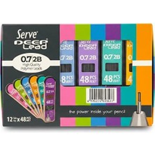 Optimum Serve Deep 0.7 mm 2b Siyah Kalem Ucu 48 Li x 12 Pk Renkli Gövde (120X12 1440ADET)