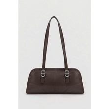 Shule Bags Vanity Baget Çanta Acı Kahve
